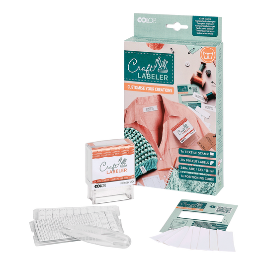 Craft LABELER Textilstempel Set Printer 20