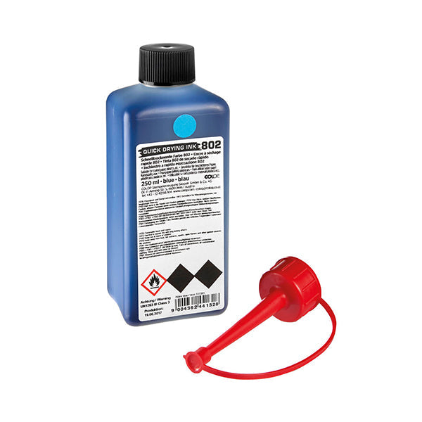COLOP Stempelfarbe 802 – 250 ml, Farbe Blau