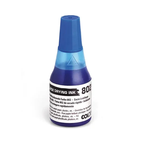 COLOP Stempelfarbe 802 – 25 ml, Farbe Blau