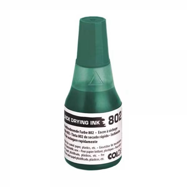 COLOP Stempelfarbe 802 – 25 ml, Farbe Grün