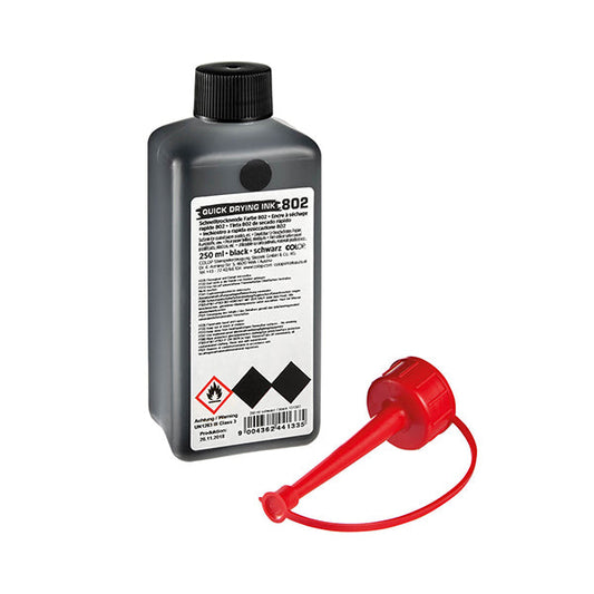 COLOP Stempelfarbe 802 – 250 ml, Farbe Schwarz