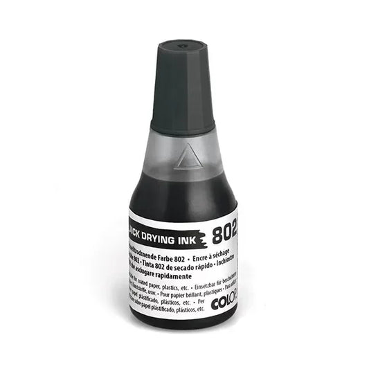 COLOP Stempelfarbe 802 – 25 ml, Farbe Schwarz