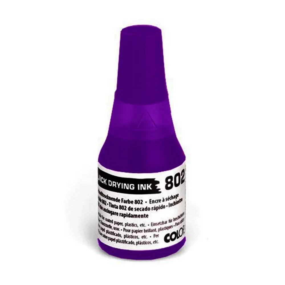 COLOP Stempelfarbe 802 – 25 ml, Farbe Violett
