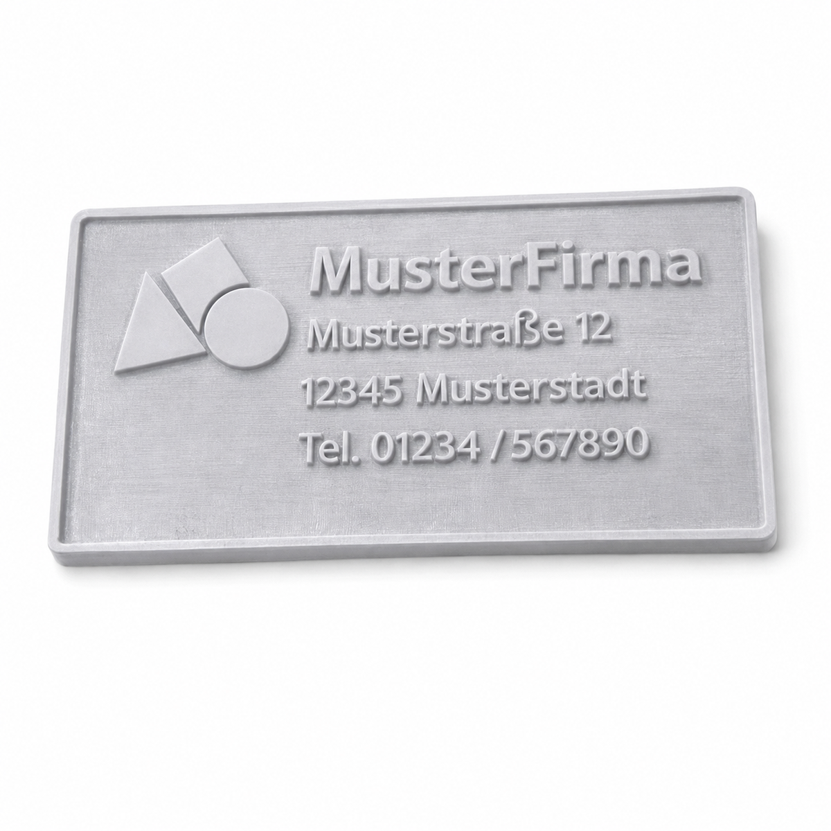 Musterbild einer individuell gefertigten Ersatztextplatte