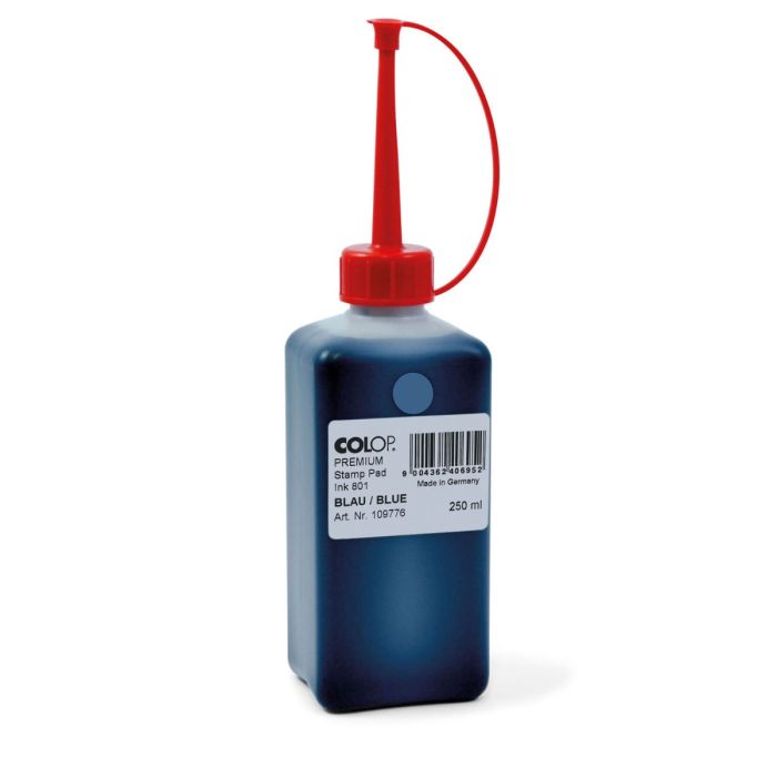 COLOP Stempelfarbe 801 – 250 ml, Farbe Blau
