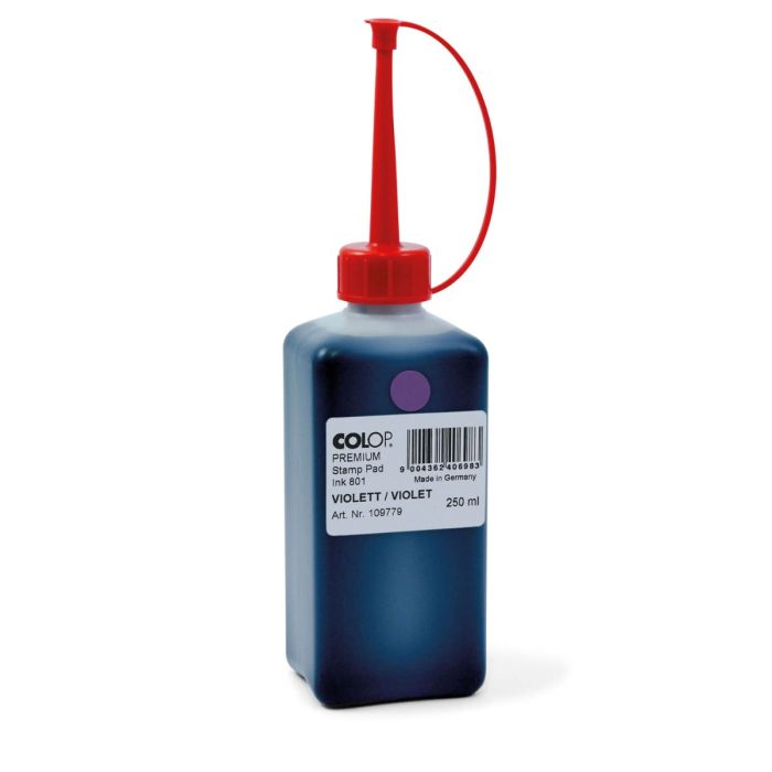 COLOP Stempelfarbe 801 – 250 ml, Farbe Violett