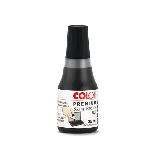 COLOP Stempelfarbe 801 – 25 ml, Farbe Schwarz