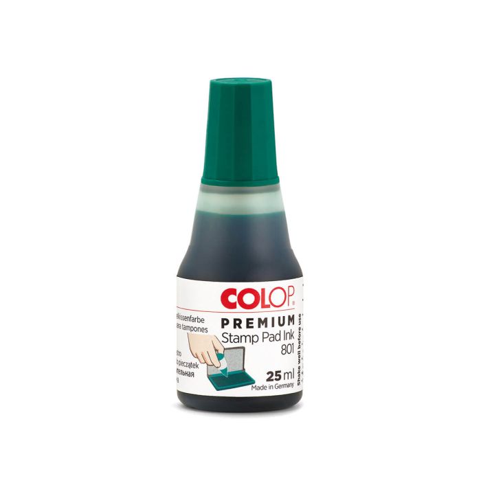 COLOP Stempelfarbe 801 – 25 ml, Farbe Grün