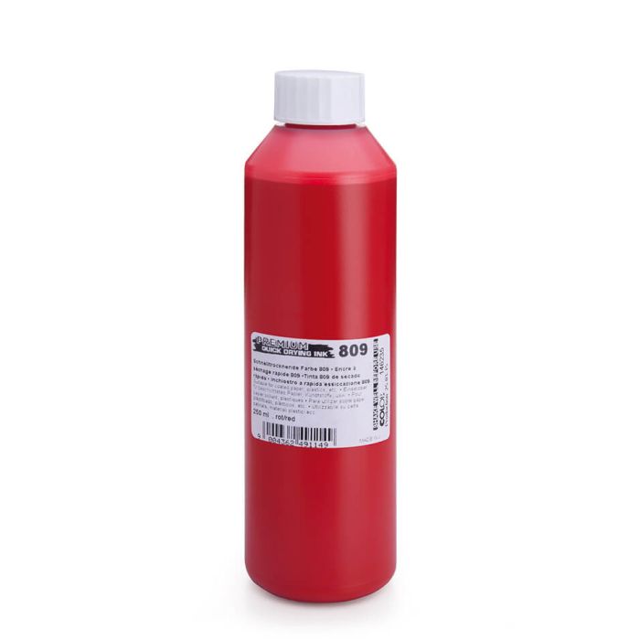 COLOP Stempelfarbe 809 – 250 ml, Farbe Rot