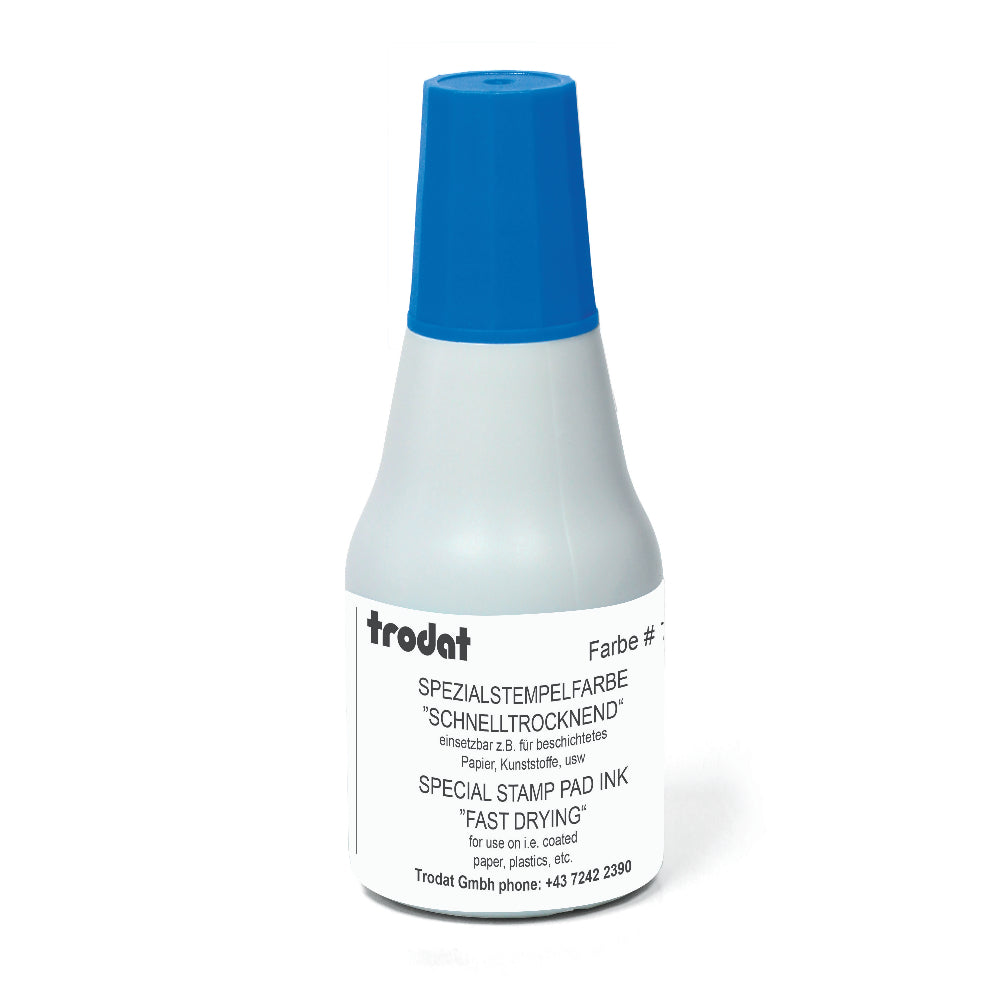 Trodat Stempelfarbe 7021 – 25 ml, Farbe Blau