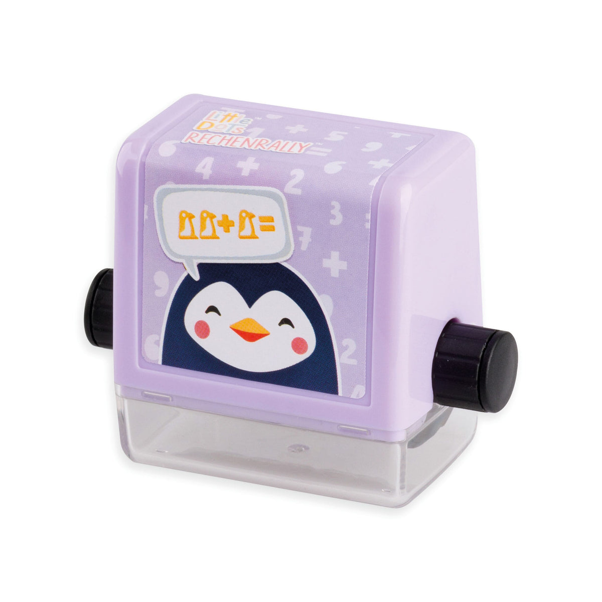 Trodat Little Dots Plusrechnen mit Pinguin-Symbolen, Pastelllila